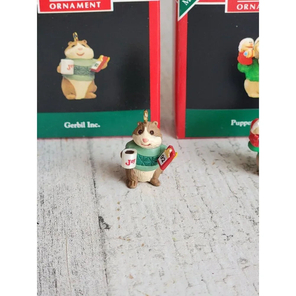 Hallmark girbel bear Variety xmas‎ ornament miniature set